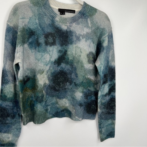 360 Cashmere Jade Watercolor Abstract Roundneck Long Sleeves Sweater - A… - Picture 5 of 14